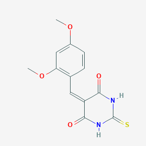 molecular formula C13H12N2O4S B376823 5-(2,4-dimethoxybenzylidene)-2-thioxodihydropyrimidine-4,6(1H,5H)-dione CAS No. 62581-41-3
