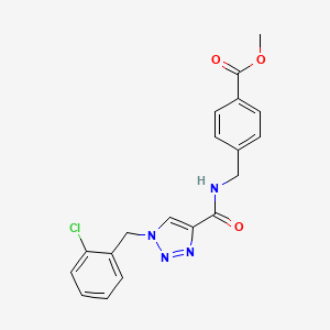 molecular formula C19H17ClN4O3 B3768345 methyl 4-[({[1-(2-chlorobenzyl)-1H-1,2,3-triazol-4-yl]carbonyl}amino)methyl]benzoate 