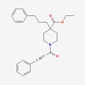 molecular formula C26H29NO3 B3768391 ethyl 4-(3-phenylpropyl)-1-(3-phenyl-2-propynoyl)-4-piperidinecarboxylate 