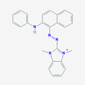 2-[(2-anilino-1-naphthyl)diazenyl]-1,3-dimethyl-3H-benzimidazol-1-ium