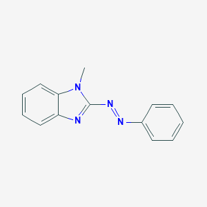 molecular formula C14H12N4 B376845 (1-Methylbenzimidazol-2-yl)-phenyldiazene 
