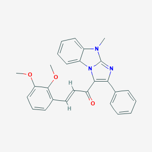 molecular formula C27H23N3O3 B376849 3-(2,3-二甲氧基苯基)-1-(9-甲基-2-苯基-9H-咪唑并[1,2-a]苯并咪唑-3-基)丙-2-烯-1-酮 