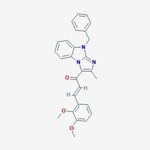 molecular formula C28H25N3O3 B376851 1-(9-benzyl-2-methyl-9H-imidazo[1,2-a]benzimidazol-3-yl)-3-(2,3-dimethoxyphenyl)-2-propen-1-one 