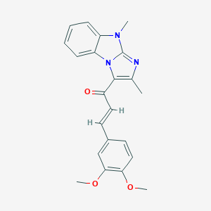 3-(3,4-dimethoxyphenyl)-1-(2,9-dimethyl-9H-imidazo[1,2-a]benzimidazol-3-yl)-2-propen-1-one