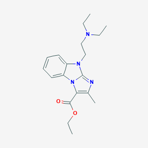 molecular formula C19H26N4O2 B376858 ethyl 9-[2-(diethylamino)ethyl]-2-methyl-9H-imidazo[1,2-a]benzimidazole-3-carboxylate 