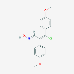molecular formula C17H16ClNO3 B376861 (1E,2E)-3-chloro-2,3-bis(4-methoxyphenyl)acrylaldehyde oxime CAS No. 57509-63-4