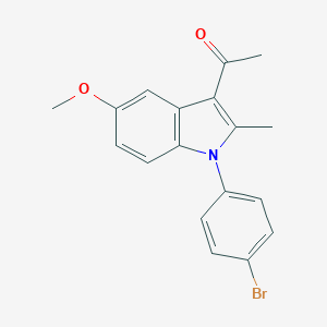 molecular formula C18H16BrNO2 B376872 1-[1-(4-bromophenyl)-5-methoxy-2-methyl-1H-indol-3-yl]ethanone CAS No. 306958-05-4