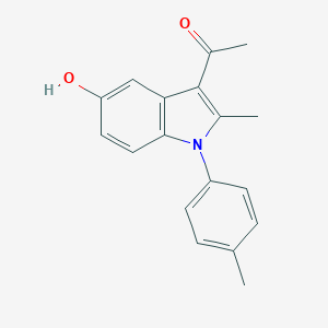 molecular formula C18H17NO2 B376874 1-[5-Hydroxy-2-methyl-1-(p-tolyl)-3-indolyl]ethanone CAS No. 5165-56-0