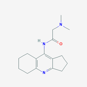 molecular formula C16H23N3O B376886 N-(2,3,5,6,7,8-hexahydro-1H-cyclopenta[b]quinolin-9-yl)-N~2~,N~2~-dimethylglycinamide 
