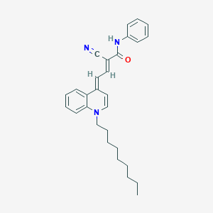 molecular formula C29H33N3O B376887 2-cyano-4-(1-nonyl-4(1H)-quinolinylidene)-N-phenyl-2-butenamide 