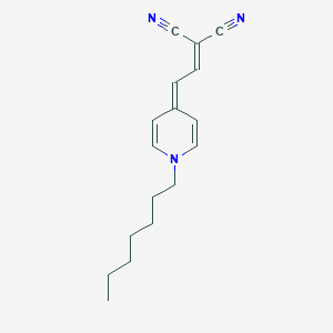 molecular formula C17H21N3 B376888 2-[2-(1-heptylpyridin-4(1H)-ylidene)ethylidene]malononitrile 