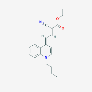 ethyl 2-cyano-4-(1-pentyl-4(1H)-quinolinylidene)-2-butenoate