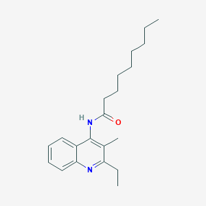 molecular formula C21H30N2O B376892 N-(2-ethyl-3-methylquinolin-4-yl)nonanamide 