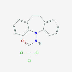 molecular formula C16H13Cl3N2O B376894 2,2,2-trichloro-N-(10,11-dihydro-5H-dibenzo[b,f]azepin-5-yl)acetamide 