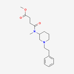 molecular formula C19H28N2O3 B3768955 methyl 4-{methyl[1-(2-phenylethyl)-3-piperidinyl]amino}-4-oxobutanoate 