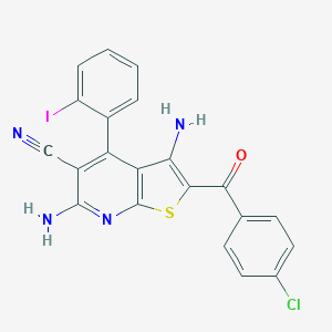 3,6-Diamino-2-(4-chlorobenzoyl)-4-(2-iodophenyl)thieno[2,3-b]pyridine-5-carbonitrile