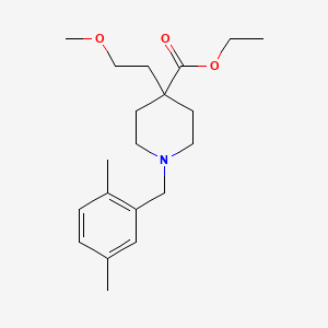 molecular formula C20H31NO3 B3769244 ethyl 1-(2,5-dimethylbenzyl)-4-(2-methoxyethyl)-4-piperidinecarboxylate 