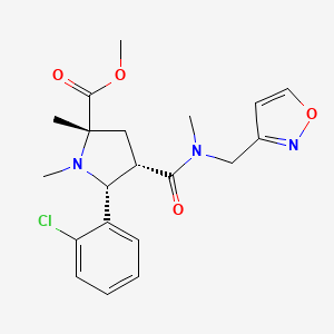 molecular formula C20H24ClN3O4 B3769302 methyl (2S,4S,5R)-5-(2-chlorophenyl)-1,2-dimethyl-4-[methyl(1,2-oxazol-3-ylmethyl)carbamoyl]pyrrolidine-2-carboxylate 