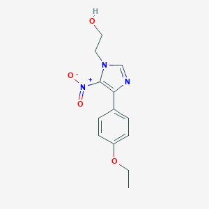 molecular formula C13H15N3O4 B376936 2-{4-(4-ethoxyphenyl)-5-nitro-1H-imidazol-1-yl}ethanol CAS No. 65020-47-5
