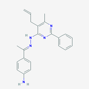 1-(4-Aminophenyl)ethanone (5-allyl-6-methyl-2-phenyl-4-pyrimidinyl)hydrazone