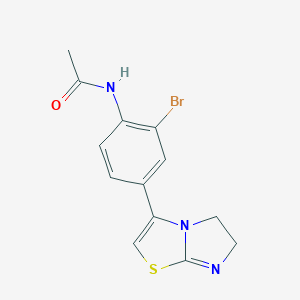 N-[2-bromo-4-(5,6-dihydroimidazo[2,1-b][1,3]thiazol-3-yl)phenyl]acetamide