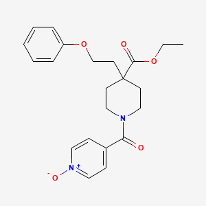 molecular formula C22H26N2O5 B3769449 ethyl 1-(1-oxidoisonicotinoyl)-4-(2-phenoxyethyl)-4-piperidinecarboxylate 