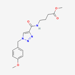 molecular formula C16H20N4O4 B3769487 methyl 4-({[1-(4-methoxybenzyl)-1H-1,2,3-triazol-4-yl]carbonyl}amino)butanoate 