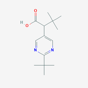 B037695 2-(2-Tert-butylpyrimidin-5-yl)-3,3-dimethylbutanoic acid CAS No. 122936-59-8