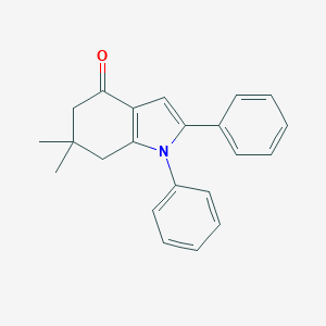 molecular formula C22H21NO B376956 6,6-Dimethyl-1,2-diphenyl-5,7-dihydroindol-4-one CAS No. 68638-85-7