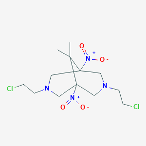 molecular formula C13H22Cl2N4O4 B376958 3,7-Bis(2-chloroethyl)-9,9-dimethyl-1,5-dinitro-3,7-diazabicyclo[3.3.1]nonane CAS No. 223536-39-8