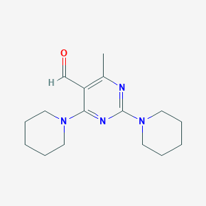 molecular formula C16H24N4O B376959 4-Methyl-2,6-dipiperidin-1-ylpyrimidine-5-carbaldehyde CAS No. 101270-70-6