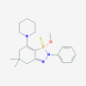 3-methoxy-6,6-dimethyl-2-phenyl-4-(1-piperidinyl)-3,5,6,7-tetrahydro-2H-1,2,3-benzodiazaphosphole 3-sulfide