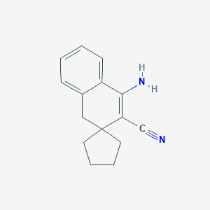 molecular formula C15H16N2 B376969 1-aminospiro[4H-naphthalene-3,1'-cyclopentane]-2-carbonitrile CAS No. 136819-62-0