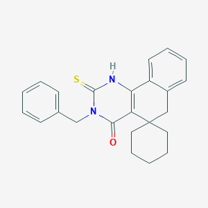 molecular formula C24H24N2OS B376975 3-benzyl-2-thioxo-2,3,5,6-tetrahydrospiro(benzo[h]quinazoline-5,1'-cyclohexane)-4(1H)-one CAS No. 172984-35-9