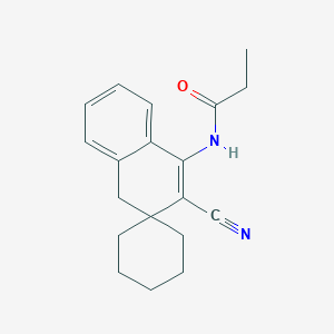 molecular formula C19H22N2O B376982 N-(2-cyanospiro[4H-naphthalene-3,1'-cyclohexane]-1-yl)propanamide CAS No. 135587-00-7