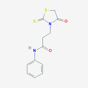 molecular formula C12H12N2O2S2 B376983 3-(4-oxo-2-thioxo-1,3-thiazolidin-3-yl)-N-phenylpropanamide 