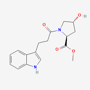 molecular formula C17H20N2O4 B3769847 methyl (2S,4R)-4-hydroxy-1-[3-(1H-indol-3-yl)propanoyl]pyrrolidine-2-carboxylate 