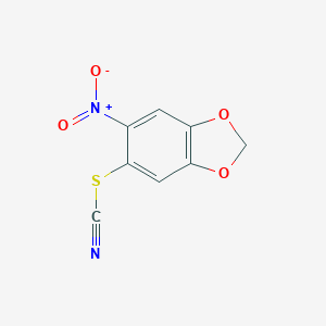 molecular formula C8H4N2O4S B376985 6-Nitro-1,3-benzodioxol-5-yl thiocyanate 