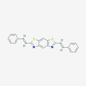 molecular formula C24H16N2S2 B376986 2,6-Bis(2-phenylvinyl)[1,3]thiazolo[4,5-f][1,3]benzothiazole 