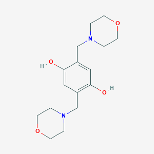 molecular formula C16H24N2O4 B376988 Hydroquinone, 2,5-bis(morpholinomethyl)- CAS No. 6616-56-4