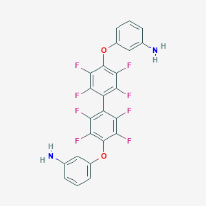 molecular formula C24H12F8N2O2 B376994 3,3'-[(2,2',3,3',5,5',6,6'-Octafluorobiphenyl-4,4'-diyl)bis(oxy)]dianiline CAS No. 68090-62-0