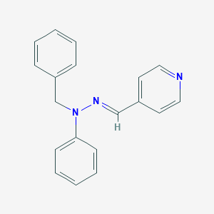 molecular formula C19H17N3 B376996 N-benzyl-N-[(E)-pyridin-4-ylmethylideneamino]aniline 