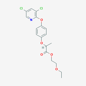 molecular formula C18H19Cl2NO5 B376998 2-Ethoxyethyl 2-{4-[(3,5-dichloropyridin-2-yl)oxy]phenoxy}propanoate CAS No. 169158-28-5