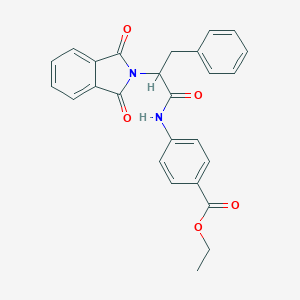 molecular formula C26H22N2O5 B377002 ethyl 4-{[2-(1,3-dioxo-1,3-dihydro-2H-isoindol-2-yl)-3-phenylpropanoyl]amino}benzoate 