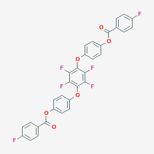 molecular formula C32H16F6O6 B377004 4-(2,3,5,6-Tetrafluoro-4-{4-[(4-fluorobenzoyl)oxy]phenoxy}phenoxy)phenyl 4-fluorobenzoate 