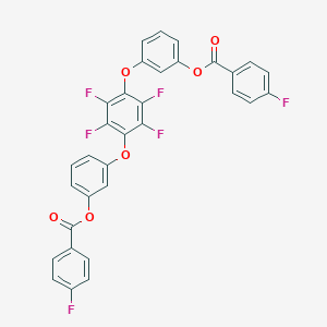 molecular formula C32H16F6O6 B377005 [3-[2,3,5,6-Tetrafluoro-4-[3-(4-fluorobenzoyl)oxyphenoxy]phenoxy]phenyl] 4-fluorobenzoate 