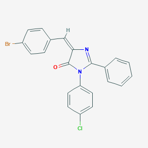 molecular formula C22H14BrClN2O B377007 5-(4-bromobenzylidene)-3-(4-chlorophenyl)-2-phenyl-3,5-dihydro-4H-imidazol-4-one 
