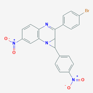 molecular formula C21H13BrN4O4 B377012 2-(4-Bromophenyl)-6-nitro-1-{4-nitrophenyl}-1,1a-dihydroazireno[1,2-a]quinoxaline 