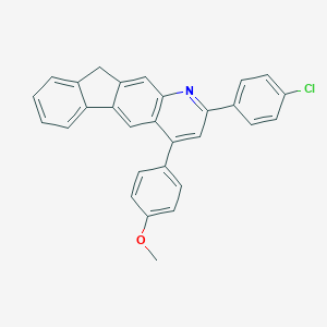 molecular formula C29H20ClNO B377018 2-(4-chlorophenyl)-4-(4-methoxyphenyl)-10H-indeno[1,2-g]quinoline 