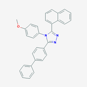 molecular formula C31H23N3O B377020 3-[1,1'-biphenyl]-4-yl-4-(4-methoxyphenyl)-5-(1-naphthyl)-4H-1,2,4-triazole 